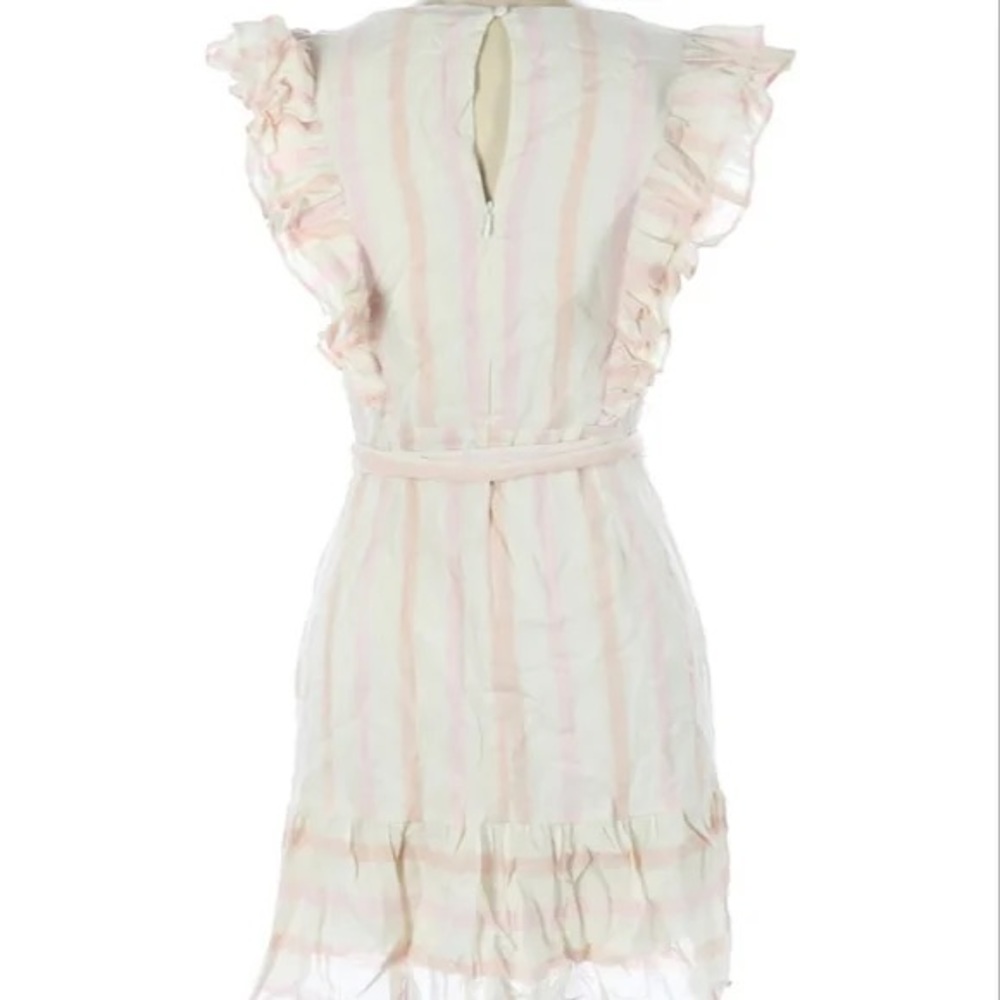 VICI CHELSEA COTTON STRIPED RUFFLE DRESS MEDIUM - Picture 6 of 7